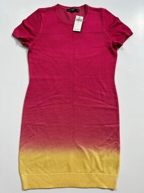 Lauren Ralph Lauren Women's Dip-Dyed Short Sleeve Jersey Dress Size L NWT